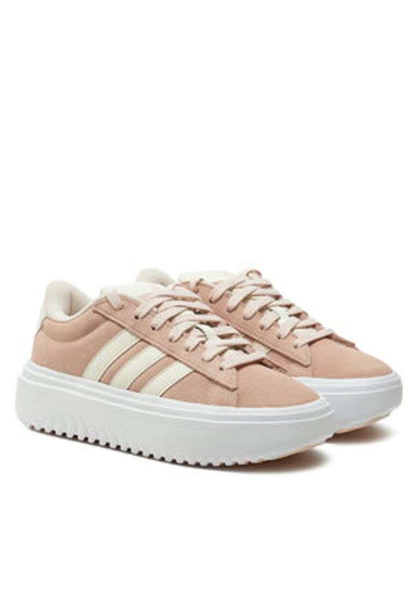 Adidas - adidas Sneakersy Grand Court Platform IE1104 Różowy. Kolor: różowy. Materiał: zamsz, skóra. Obcas: na platformie