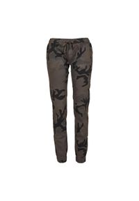 Urban Classics - Spodnie Do Joggingu Damskie Camo. Kolor: brązowy, zielony, wielokolorowy. Długość: długie. Sport: bieganie