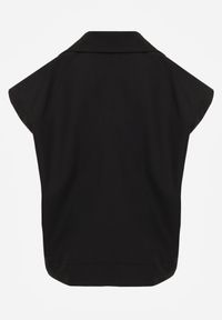 Born2be - Czarna Garniturowa Kamizelka Oversize z Dwurzędowym Zapięciem Edriana. Okazja: na co dzień, na spotkanie biznesowe, do pracy. Kolor: czarny. Materiał: poliester, jeans. Styl: casual, biznesowy, elegancki, klasyczny #8