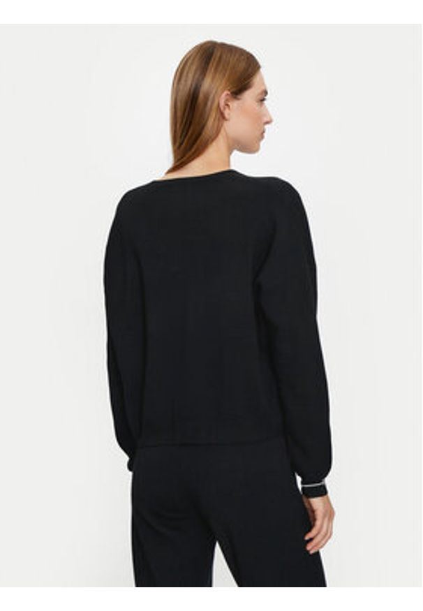 Liu Jo Sport Sweter TF4220 MS63L Czarny Regular Fit. Kolor: czarny. Materiał: syntetyk. Styl: sportowy