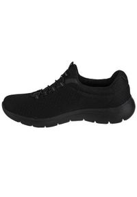 skechers - Buty do chodzenia damskie Skechers Summits. Zapięcie: sznurówki. Kolor: czarny. Materiał: materiał, syntetyk, tkanina. Szerokość cholewki: normalna. Sport: turystyka piesza