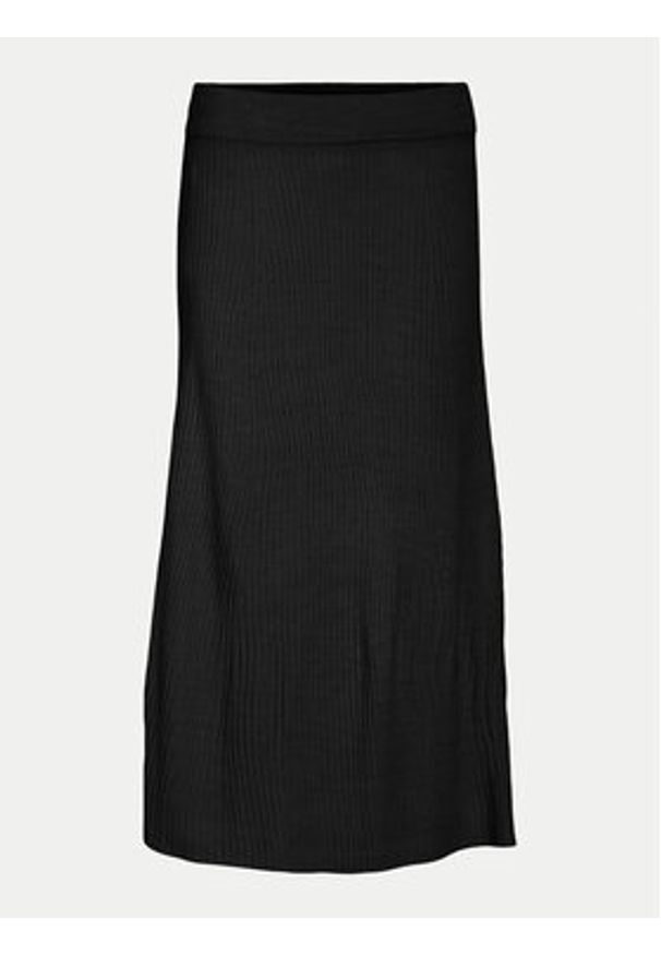 Vila Spódnica midi Olina 14098891 Czarny Regular Fit. Kolor: czarny. Materiał: syntetyk
