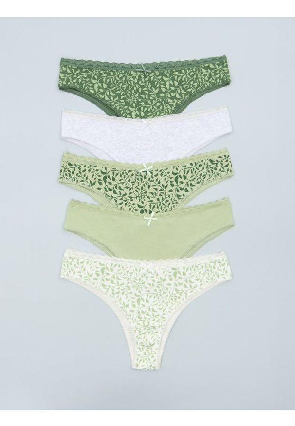 Sinsay - Majtki brazyliany 5 pack - wielobarwny