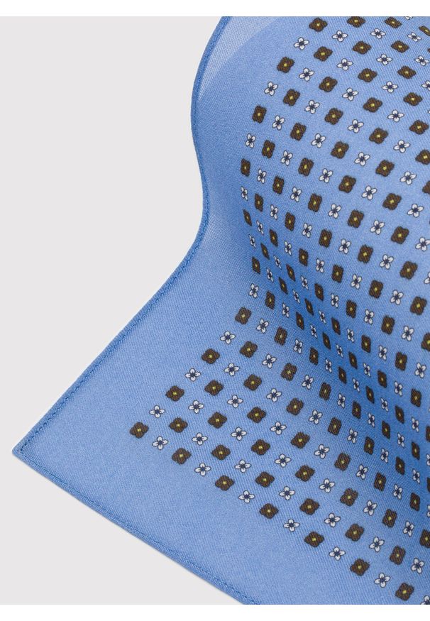 Pako Lorente - PAKO LORENTE – Niebieska poszetka w mikrowzór. Kolor: niebieski. Materiał: bawełna