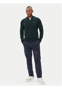 Aeronautica Militare Sweter 252MA1578UL00506 Zielony Regular Fit. Kolor: zielony. Materiał: bawełna #3