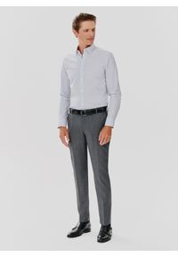 Pako Lorente - PAKO LORENTE – Biała koszula męska w mikrowzór. Kolor: biały. Materiał: bawełna, elastan. Długość rękawa: długi rękaw. Długość: długie #8