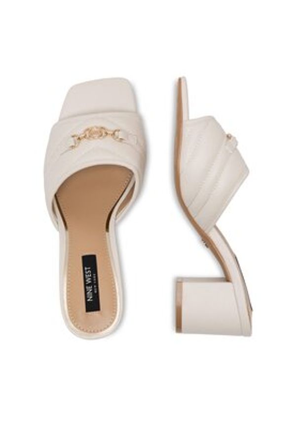 Nine West Klapki 123AL0687 Biały. Kolor: biały. Materiał: syntetyk