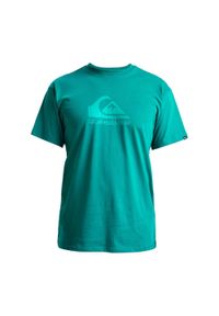 Quiksilver - Koszulka z krótkim rękawem EV COMP LOGO Mężczyźni. Kolor: niebieski. Materiał: materiał, bawełna. Długość rękawa: krótki rękaw. Długość: krótkie. Wzór: nadruk