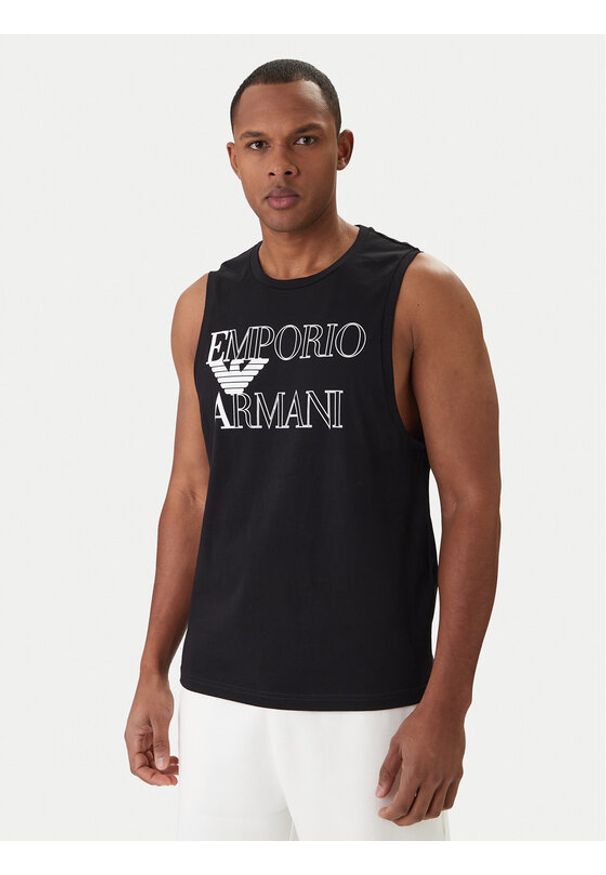 Emporio Armani Tank top EM000572 AF20434 UC001 Czarny Regular Fit. Kolor: czarny. Materiał: bawełna