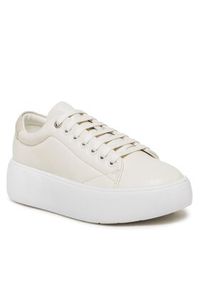 Calvin Klein Sneakersy Bubble Cupsole Lace Up HW0HW01356 Beżowy. Kolor: beżowy. Materiał: skóra #4