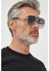 Philipp Plein okulary przeciwsłoneczne męskie kolor szary. Kolor: szary #1