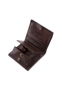 Wittchen - Damski portfel skórzany z herbem na zatrzask brązowy. Kolor: brązowy. Materiał: skóra #6
