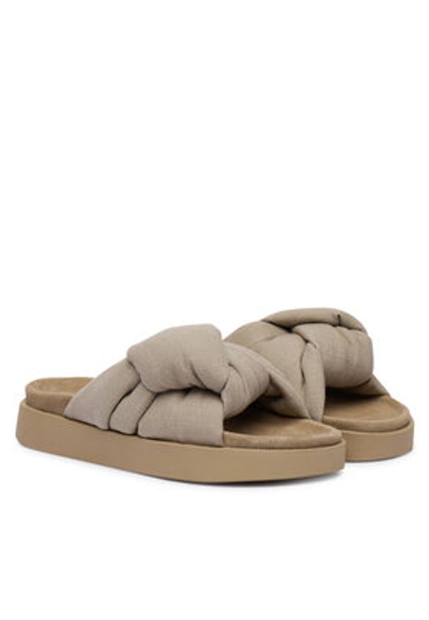 Inuikii Klapki Oversized Linen Knot 1004.003.0171.250 Beżowy. Kolor: beżowy. Materiał: materiał