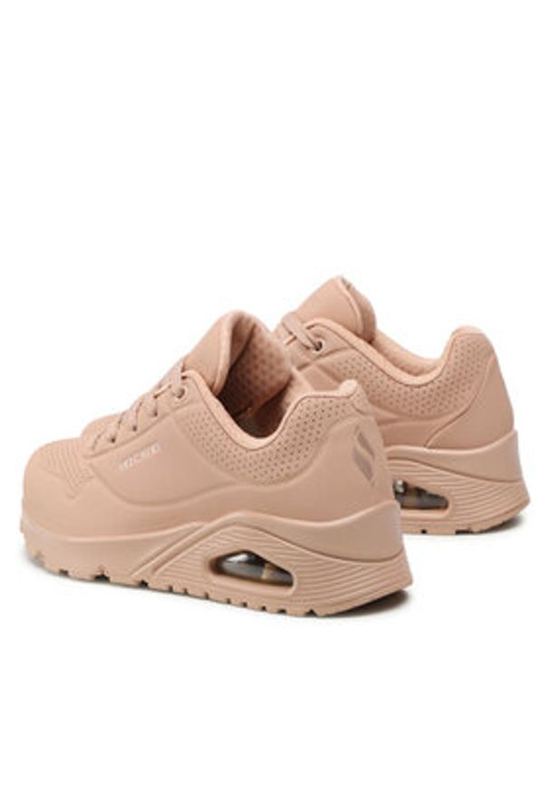 skechers - Skechers Sneakersy Uno Stand On Air 73690/SND Beżowy. Kolor: beżowy. Materiał: skóra