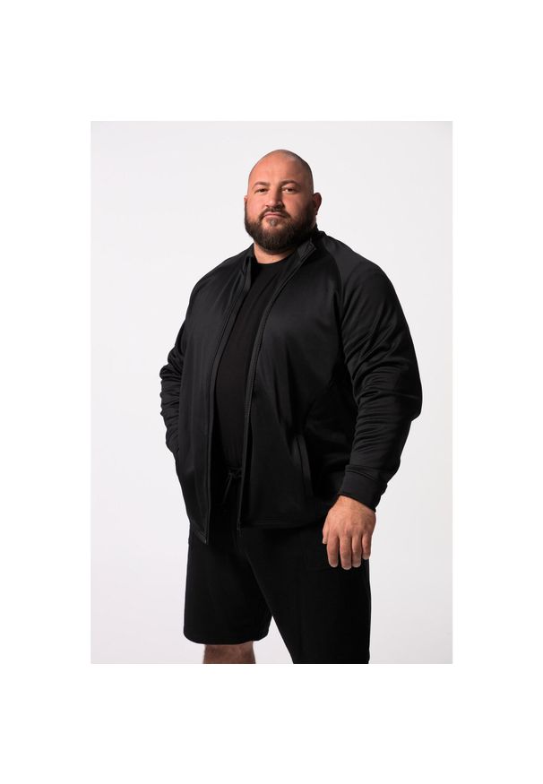 JAY-PI - Męska Kurtka funkcyjna Iron Anvil FLEXNAMIC® fitness x DK stójka. Typ kołnierza: kołnierzyk stójkowy. Kolekcja: plus size. Kolor: czarny. Materiał: elastan, poliester, materiał. Sport: fitness