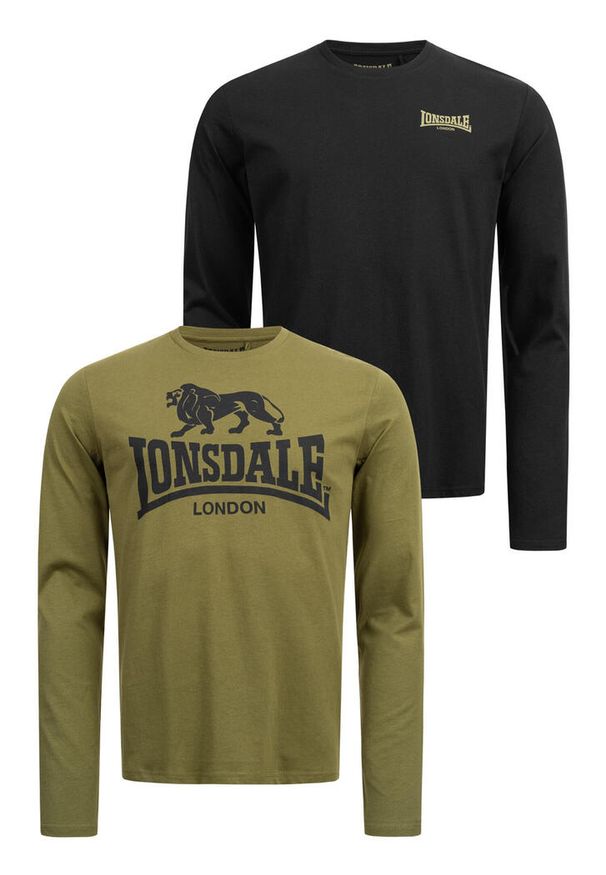 Koszulka z długim rękawem Lonsdale Ayrshire. Kolor: czarny. Długość rękawa: długi rękaw. Długość: długie. Sport: joga i pilates