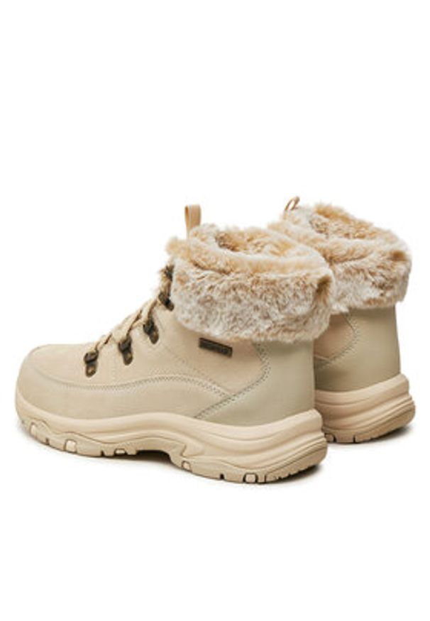 skechers - Skechers Trapery Trego - Snow Worries 167882/NAT Brązowy. Kolor: brązowy. Materiał: zamsz, skóra