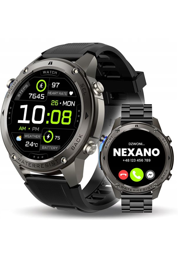 JG Smart - SMARTWATCH MĘSKI GPS WODOODPORNY IP69 MENU PL SPORT ROZMOWY SMART WATCH PL. Rodzaj zegarka: smartwatch. Styl: sportowy