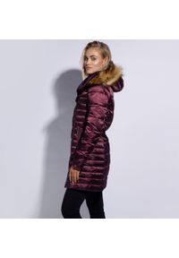 Wittchen - Damska kurtka puchowa z asymetrycznym zapięciem fioletowa. Kolor: fioletowy. Materiał: nylon. Sezon: jesień, zima. Styl: elegancki #4