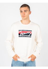 TOMMY HILFIGER - Tommy Jeans Sweter | DM0DM13045 | Mężczyzna | Biały. Okazja: na co dzień. Kolor: biały. Materiał: poliester, akryl. Wzór: ze splotem. Styl: casual #2