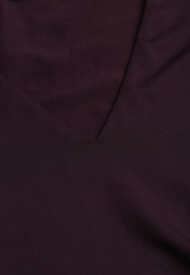 Born2be - Fioletowe Body z Dekoltem w Serek i Długim Rękawem Zailea. Okazja: na co dzień, do pracy. Typ kołnierza: dekolt w serek. Kolor: fioletowy. Materiał: jeans, materiał. Długość rękawa: długi rękaw. Długość: długie. Styl: casual, klasyczny