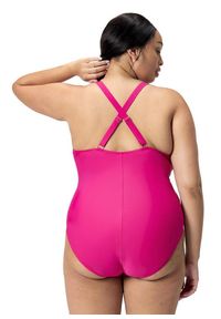 Speedo Damski Modelujący Kostium Kąpielowy Z Dekoltem W Serek I Jednym 44. Kolor: różowy