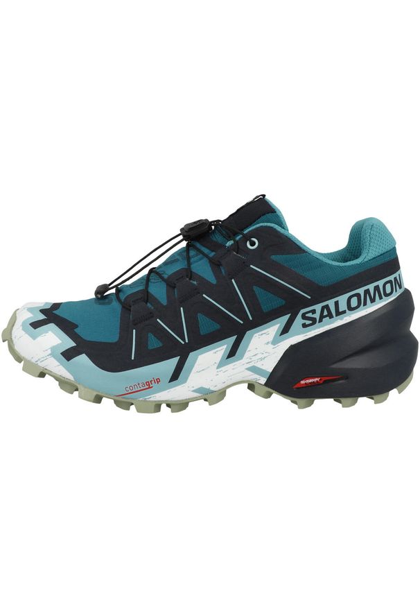 salomon - Buty do biegania damskie Salomon L47466200. Kolor: niebieski, wielokolorowy. Materiał: guma, syntetyk, materiał. Model: Salomon Speedcross. Sport: bieganie