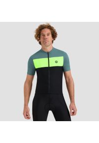 ROGELLI - Koszulka rowerowa męska Rogelli Core Block. Kolor: czarny. Sport: kolarstwo