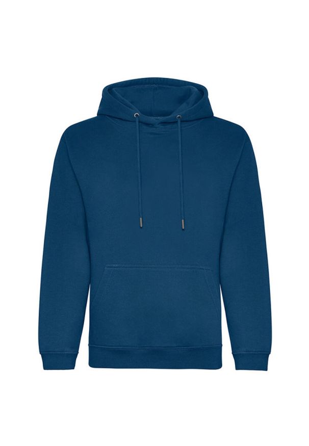 AWDIS - Organiczna Bluza Z Kapturem Unisex Dla Dorosłych. Typ kołnierza: kaptur. Kolor: niebieski