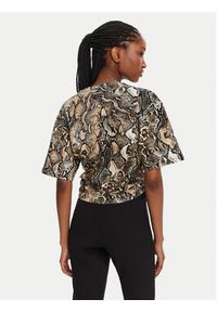 Just Cavalli T-Shirt 78PAHE01 Brązowy Regular Fit. Kolor: brązowy. Materiał: bawełna #3