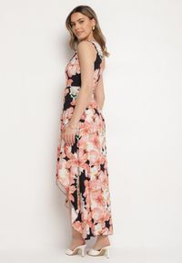 Born2be - Czarna Wiskozowa Kwiatowa Sukienka o Asymetrycznym Kroju Lironia. Okazja: na co dzień. Kolor: czarny. Materiał: wiskoza. Wzór: kwiaty. Sezon: wiosna, lato. Typ sukienki: asymetryczne. Styl: elegancki, casual #6