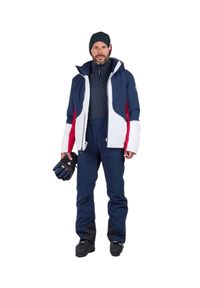 Bluza Rossignol męska Diretta Fleece HZ granatowa. Kolor: niebieski