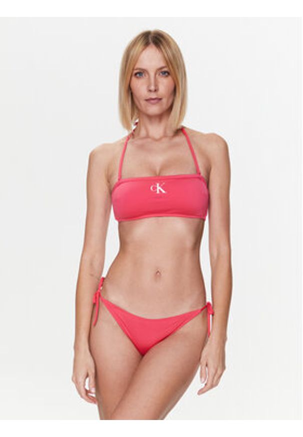 Calvin Klein Swimwear Góra od bikini KW0KW01972 Różowy. Kolor: różowy. Materiał: syntetyk