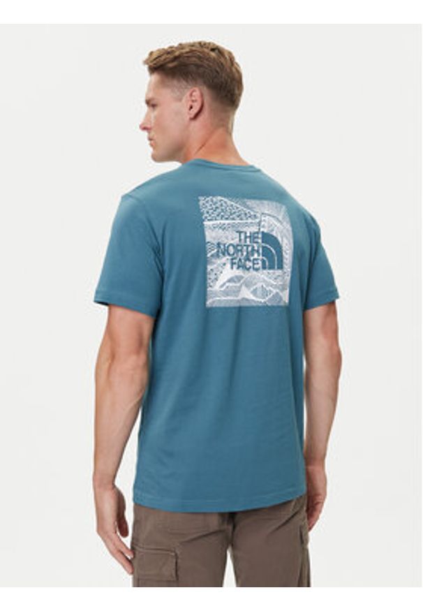 The North Face T-Shirt Redbox NF0A87NV Niebieski Regular Fit. Kolor: niebieski. Materiał: bawełna