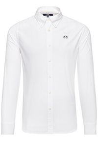 La Martina Koszula CCMC02 PP003 Biały Slim Fit. Kolor: biały. Materiał: bawełna #3