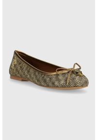 Kurt Geiger London baleriny Eagle Ballerina kolor złoty 9790640609. Nosek buta: okrągły. Kolor: złoty. Materiał: skóra, guma. Obcas: na obcasie. Wysokość obcasa: niski #3