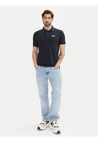 EA7 Emporio Armani Polo 8NPF16 PJVUZ 1562 Granatowy Slim Fit. Typ kołnierza: polo. Kolor: niebieski. Materiał: bawełna #3