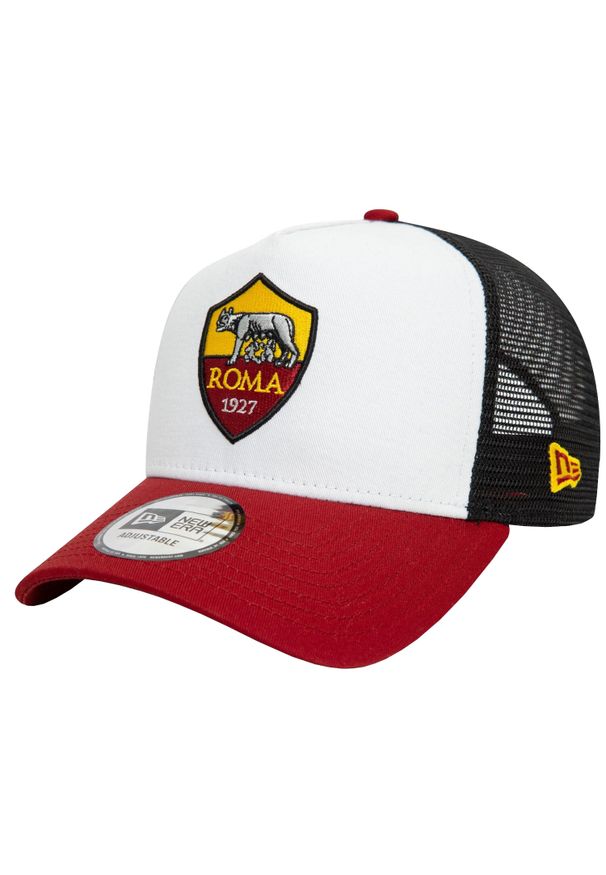 New Era - Czapka z daszkiem męska E-Frame AS Roma Core Trucker Cap. Kolor: czarny. Materiał: poliester, bawełna