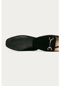 ANSWEAR - Answear - Klapki Bellucci. Nosek buta: okrągły. Kolor: czarny. Materiał: materiał, syntetyk, skóra ekologiczna, guma, zamsz. Wzór: gładki. Obcas: na obcasie. Wysokość obcasa: średni #4