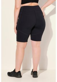 ULLA POPKEN - Damskie Kolarki szybkoschnące ażurowy wzór kieszeń. Kolekcja: plus size. Kolor: czarny. Materiał: elastan, poliester, materiał. Wzór: ażurowy