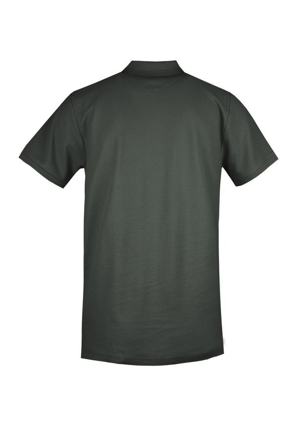 Klasyczna, Męska Koszulka Polo - Brave Soul - Kolor Khaki. Okazja: na co dzień. Typ kołnierza: polo. Kolor: brązowy. Materiał: bawełna. Sezon: wiosna, lato. Styl: klasyczny