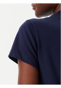 Lacoste T-Shirt TF9246 Granatowy Slim Fit. Kolor: niebieski. Materiał: bawełna