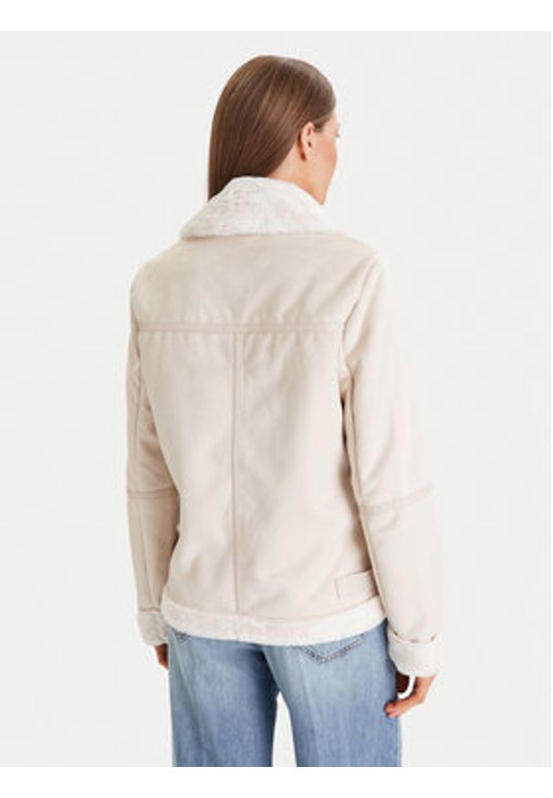 Morgan Kurtka z imitacji skóry 242-GSAPA Beżowy Regular Fit. Kolor: beżowy. Materiał: skóra