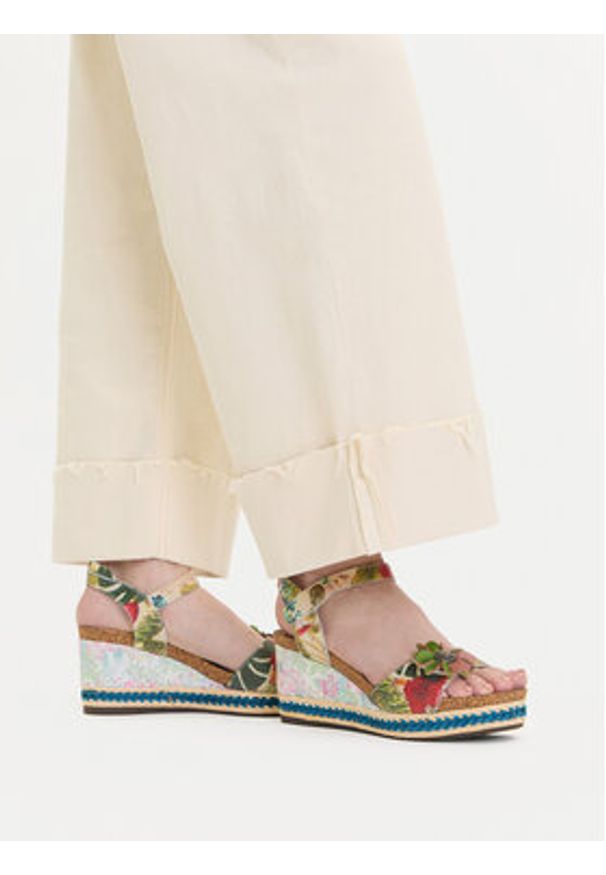 Laura Vita Espadryle Facyo 80 Beżowy. Kolor: beżowy. Materiał: skóra