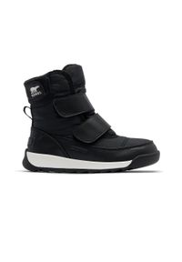 sorel - Śniegowce dziecięce Sorel Whitney II Strap WP. Kolor: czarny. Sezon: zima