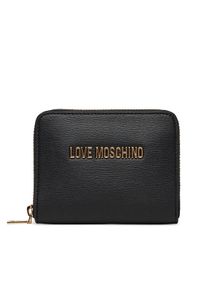 Love Moschino - LOVE MOSCHINO Mały Portfel Damski JC5702PP1MLD0000 Czarny. Kolor: czarny. Materiał: skóra