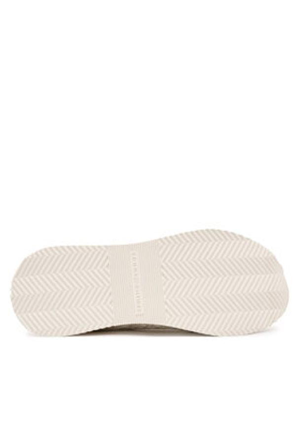 TOMMY HILFIGER - Tommy Hilfiger Sneakersy Chic Monogram Runner FW0FW09051 Écru. Materiał: skóra