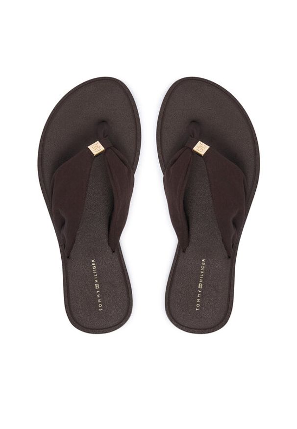 TOMMY HILFIGER - Tommy Hilfiger Japonki Th Scandi Soft Summer Sandal FW0FW09421 Brązowy. Kolor: brązowy. Materiał: materiał