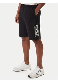 EA7 Emporio Armani Szorty sportowe 7M001329 AF17787 Czarny Regular Fit. Kolor: czarny. Materiał: bawełna. Styl: sportowy #1