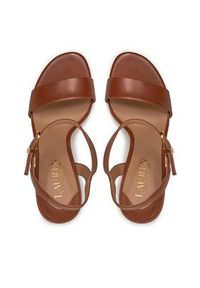 Lauren Ralph Lauren - LAUREN RALPH LAUREN Sandały 802940588002 Brązowy. Kolor: brązowy. Materiał: skóra #5